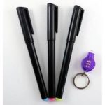Glow King Invisible Ink Marker Set with Blacklight LED Flashlight