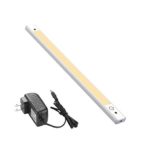 Lux Light 12 Inch Warm White LED Under Counter Light Bar with Sensor Touch Switch and 12V Adapter