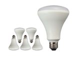 New TCP 65 Watt Equivalent 6-pack LED BR30 Flood Light Bulbs, Non-Dimmable Daylight White LBR306550KND6