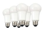 TCP New 60 Watt Equivalent 6-pack, A19 LED Light Bulbs, Non-Dimmable Daylight, LA950KND6