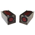 Exterior Light-LED Trailer Truck Steel Housing Box w/ 6″ OVAL Tail Light and 2″ Marker Light