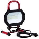 Sunlite LFX/WL/30W/W 04364 30W 120V LED Portable Work Lamp Fixture, Black/Red Finish