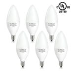SHINE HAI Candelabra LED Bulbs 40W Equivalent, 4000K Neutral White Decorative Candle Light Bulb E12 Base, B11 Led Light Bulbs, UL-Listed, 120V, 3 Years Warranty, Pack of 6