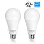 A21 LED Light Bulbs 100W to 120W Equivalent, SHINE HAI 3000K Super Bright White LED bulb, E26 Medium Screw Base, Energy Star, UL-Listed, Dimmable, 5 Years Warranty, Pack of 2