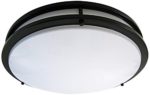 Light Blue LED Flush Mount Ceiling Light, Oil Rubbed Bronze 16-Inch 4000K, Dimmable, 1610 Lumens