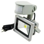 ZHMA 10W Motion Sensor Flood Light,US 3-Plug Outdoor LED Flood Lights,Smart PIR Outdoor Security Sufficient Wattage Floodlight ,700lm, 100W Equivalent Bulb, Basement Light,6000K Daylight White