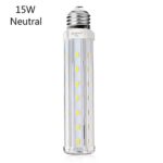 15W Neutral LED Corn Light T10 Tubular Bulb Replacement -E26 1500Lm Bright 4000k White, for Indoor Home Decorative Ceiling Pendant Wall Table Floor Lamp Fixture Piano Lighting Kitchen Bathroom Bedroom