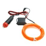 5M Neon LED Light Glow EL Wire String Strip Rope Tube + 12V Power Inverter Kit – Orange