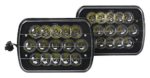 Benson USA 1pr4x6-BLK Rectangular LED Headlight Bulb Sealed Beam Replace HID Xenon H4651, H4652, H4656, H4666, H6545 Projector Lens Fit for Peterbilt Kenworth Freightliner, 4″ H x 6″ W, Black, 2 Piece