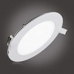 6W LED Panel Light Dimmable Round Ultrathin Ceiling Light Fixtures,LIAN 40W Recessed Incandescent Equivalent, 5000K Cold White 480lm Downlight 4.1 Inch Cut Hole Lamp for Home Office Lighting Trim