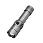 Reinhardt GEM Flashlights,5 Modes Adjustable Focus Rechargeable LED Flashlight,1000 Lumens Tactical Flashlight,Silver