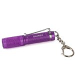 GLAREE E03 Keychain Flashlight, CREE LED 150 Lumens Mini Torch AAA Battery EDC Pocket Penlight Portable Emergency Light, Purple