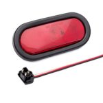 Lumitronics 6″ Oval Sealed Stop/Turn/Tail Light with Grommet & Right Angle Plug