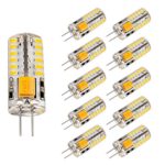 Bogao 10pcs Set G4 48 SMD LED Warm White 220LM Light Crystal Bulb Lamps 3 Watt AC / DC 12V Equivalent to 20W Incandescent Bulb Replacement Halogen Bulbs 3000K