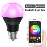 MagicLight Plus Bluetooth Smart LED Light Bulb – Dimmable Multicolored Color Changing LED Night Light – Smartphone Controlled Sunrise Wake Up LED Lights – 7.5 Watts (60Watts Equivalent)