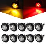 Partsam 10x Car Truck Trailer LED Side Marker Blinker Light Lamp Amber/Red Clear Lens