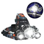 Novapolt Headlight Super Bright Black LED Headlamp CREE 3 T6 5000 lumen Work Light Flashlight – with 4 Mode Torch for Nighttime Indoor and Outdoor Activities Such As Camping, Hunting, Hiking etc
