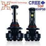 HIKARI LED Headlight Bulbs Conversion Kit-HB3(9005) ,Top CREE XHP50 9600lm 6K Cool White,2 Yr Warranty (Eye of Megatron,Upgraded Version)