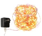 20FT Starry String Lights Warm White Color LED’s on a Flexible Copper Wire – LED String Light with 120 Individually Mounted LED’s-UL Adaptor Included