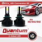 Optix H10 (9145, 9140) LED Headlight Conversion Kit – Fog Light Bulbs – 80W 8000LM High Power – 6000K 6K White – 2pcs Replace Halogen & HID Kit