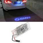 EZYKOO Car Logo Laser Projector License Plate Ghost Shadow Led Light Easy Installation for BMW 3 Series 5 Series X1 X3 X5