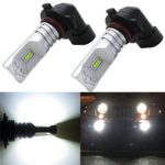 Alla Lighting High Power CSP SMD H10 9145 Extremely Super Bright 6000K Xenon White LED Lights Bulbs Best for Replacing Fog Light Lamps