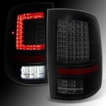 DODGE RAM 1500 | 2500 | 3500 *C-Shaped* Black Smoked LED Tail Lights Left + Right Side Replacement