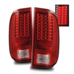 SPPC Red/Clear LED Tail Lights For Ford F-250 / Super Duty – Passenger and Driver Side