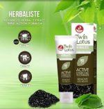 TWIN LOTUS ACTIVE CHARCOAL TOOTHPASTE HERBALISTE Triple Action Power 150g (5 Oz) X 1 Tube