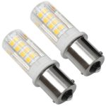 Kakanuo BA15S 1156 1141 Single Contact LED Auto Signal Lamp 4 Watt Warm White 3000K Non-dimmable 51x2835SMD AC/DC 10-18V (Pack of 2)