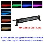 52″ 4D LED Halo Light Bar 300W 52 inch Muti Colored RGB