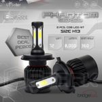 72W 8000LM Bright US BridgeLux COB LED Chip Headlight Conversion Kit – Cool White 6000K 6K Bulbs – Dual Hi / Lo Beam – H4 / HB2 / 9003