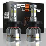BPS Lighting B2 LED Headlight Bulbs Kit w/Clear Arc Beam 100W 16000LM 6000K – 6500K White CSP LED Headlight Conversion for Replace Halogen Bulb Headlights – (2pcs/set) (H7)