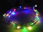 Viewpick Waterproof 30 LED Battery Powered Silver Wire String Starry Lights, 10 Feet (3 Meters), Multi-colored