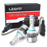 LASFIT 72W 9012 LED Headlight Kit Bulbs 7600LM 6000K – Philips LED Chip/Internal Driver Ballast – 2 Yr Warranty