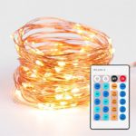 [NEW] Dimmable LED String Lights, ThorFire 10m 33ft 100LEDs Copper Wire Lights Flexible Fairy Lights With remote, Warm White Starry String Lights for Garden, Patio, Wedding, Party, Christmas Tree