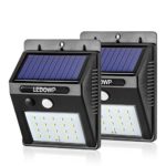 LEDOWP Solar Lights, 20 LED Solar Motion Sensor Outdoor Lighting with 3 Intelligent Modes for Garden Patio Pathway Driveway Fencing Deck Yard Porch Stairs, Easy to Install ( 2 Pack )