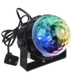 DJ light Sound Activated Party Lights Disco Ball – KINGSO Strobe Club lights Effect Magic Mini Led Stage Lights For Christmas Home KTV Xmas Wedding Show Pub – RGB 5W 7Color