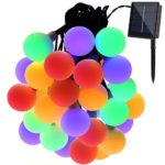 GDEALER Solar Outdoor String Lights 31ft 50 LED Waterproof Ball Lights Christmas Lights Solar Powered Starry Fairy String lights for Garden, Patio, Yard, Home, Christmas Tree, Parties (1)