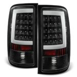 07-13 Sierra 1500 07-14 Sierra 2500 3500 HD Pickup Truck Black G2 LED Tail Lights Brake Lamps Pair