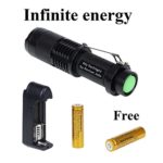 ROMAN JOBS Brightest LED Flashlight or Torch Light – Ultra-Bright, Zoomable Focus & Waterproof Flashlight LED – Rugged Build & Long Life – Includes 2 Rechargeable Batteries & Charger