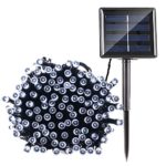 Qedertek Solar Christmas Lights, 72ft 200 LED String Lights 8 Modes Ambiance Lighting for Outdoor, Patio, Lawn, Landscape, Fairy Garden, Home, Wedding, Waterproof (Cool White)