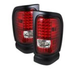 Spyder Auto (ALT-ON-DRAM94-LED-RC) Dodge RAM Red/Clear LED Tail Light – Pair
