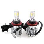 Automotive H13 9008 72W Hi/Lo Headlight Bulbs LED Conversion Kit Xenon 6000K White Halogen/HID Replacement