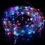 HAHOME Waterproof Led String Lights,33Ft 100 LEDs Indoor and Outdoor Starry Lights with Power Supply for Christmas Wedding and Party Decoration,RGB