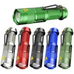 Pack of 6,Pocketman 7W 300LM SK-68 3 Modes Mini Cree Q5 LED Flashlight Torch Tactical Lamp Adjustable Focus Zoomable Light