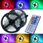 Magic BEAM Led Strip Lighting Full Kit 10-Meter 32.8 Ft 5050 RGB 300 Leds Flexible Color Changing LED Light Strips with Power Supply + 44-Key IR Remote Controller