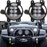 4″ Led Fog Lights for Jeep Wrangler JK Led Fog Lamps Bulb Auto Len Projector Headlight Driving Offroad Lamp for Jeep Wrangler Dodge Chrysler Front Bumper Lights