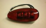 Red LED Teardrop Marker Light Chrome Cab Roof Marker Clearance Light