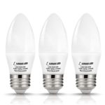LOHAS® 6watt LED Candle Light Bulb E26 Base, 60W Equivalent, Warm White 2700k, 550lm, 180 Degree Beam, Not-dimmable, Pack of 3